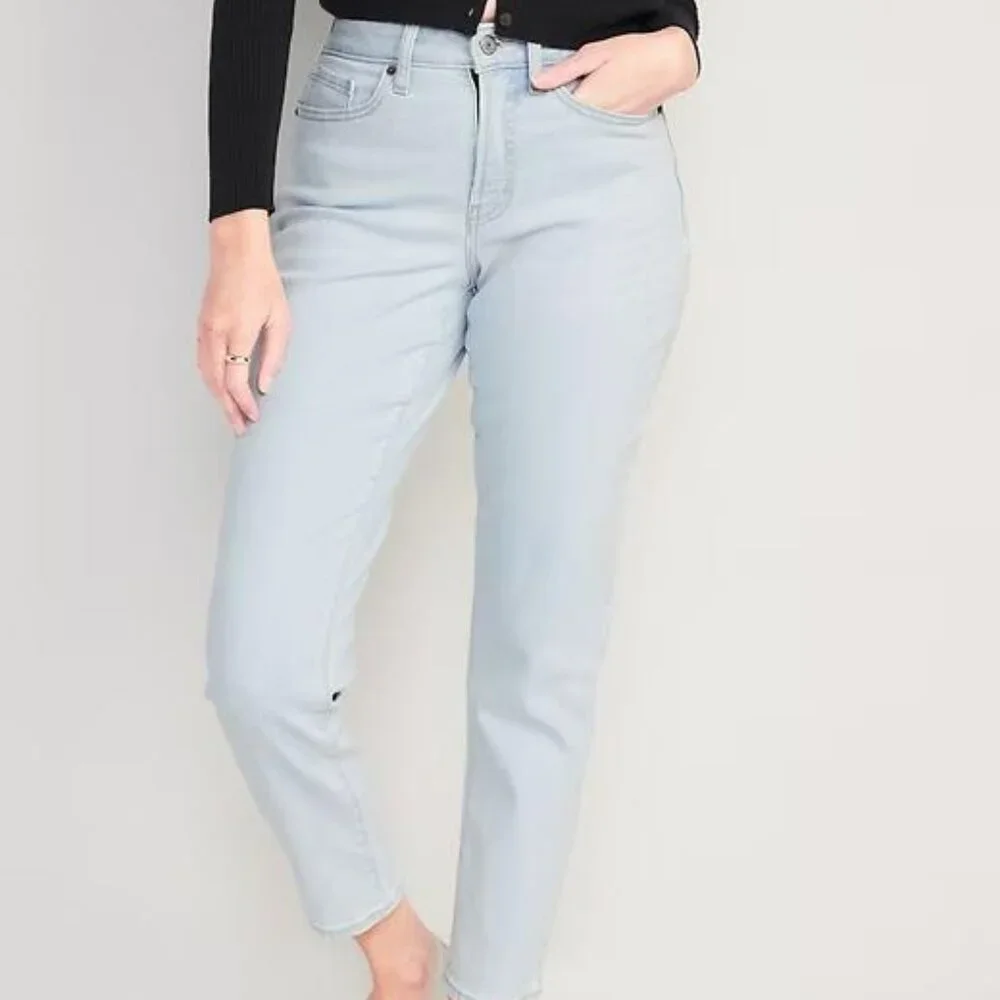 NWT Old Navy Curvy High-Waisted OG Straight Ankle Jeans - Picture 2 of 10